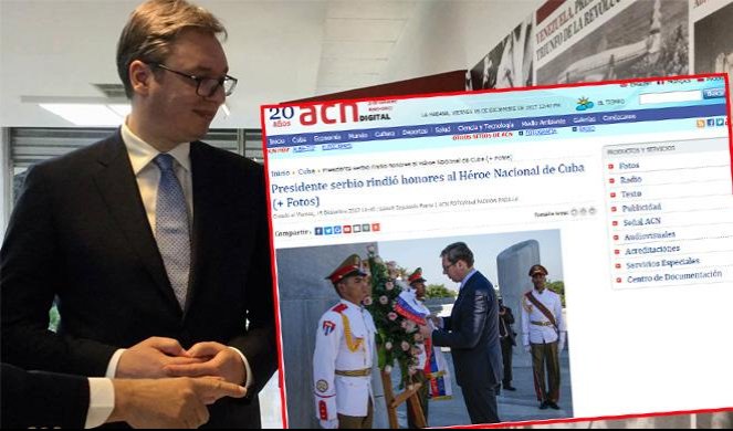 PREDSEDNIK SRBIJE ODAO POŠTU NACIONALNOM HEROJU KUBE:  Kubanski mediji dali izuzetnu važnost poseti Aleksandra Vučića!